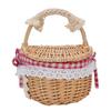 Wicker Picnic Basket with Removable Liner Empty Picnic Hamper Basket with Lid and Handle for Easter Camping Mother S Day