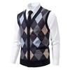 TUCANO Men's Argyle V-Neck Cardigan Sweater Vest