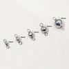 20pcs 4/5/6/8mm Double Loops Round Stainless Steel Bead Ball Charms Pendant Connector Earrings Necklace DIY Jewelry Accessories