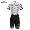 2026 Skinsuit Triatlonowy Biały Kot Mężczyźni Kobiety Rowerowy Kostium Triatlonowy Rower Niestandardowe Ubrania Zestawy Rowerowe Krótki Rękaw Szosowy Rowerowy Body Set