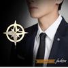 Men's Hexagram Lapel Pin Brooch - Trendy Personality Badge and Anti-Exposure Collar Buckle