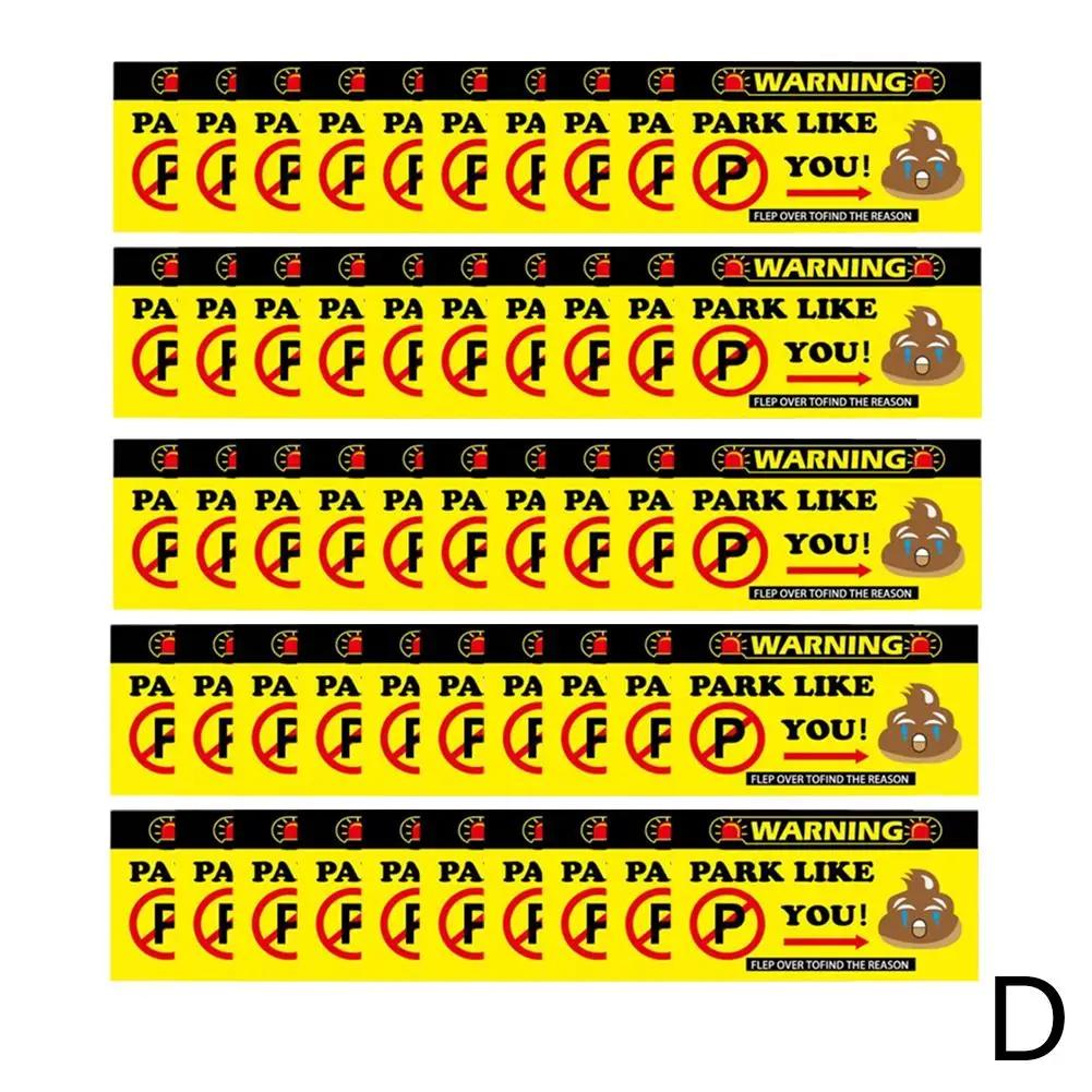 Bad Parking Cards You Parked Like An Idiot Business Cards 3.15*3.54"/3.5*2" For Funny Parking Violation Prank Notice Gag 50 R4W6