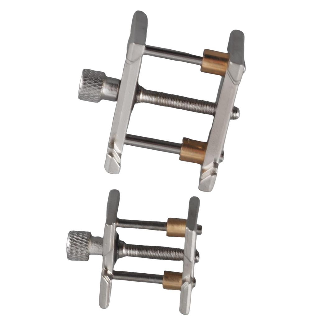 2Pcs Watch Movement Clamp Aluminum Alloy Case Vice Holder Adjustable Repairing Tools