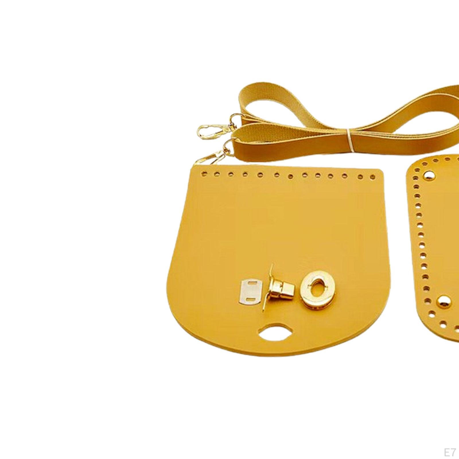 Дно сумки для вязания крючком DIY аксессуары сумка-тоут плечевые части жёлтый — фото 10