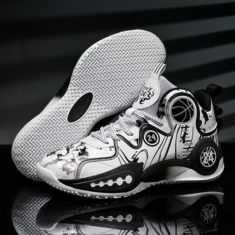 Outdoor casual basketball shoes men's summer mesh breathable and wear-resistant teenagers large size men's new sports shoes