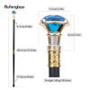 Blauer Diamant Goldener Weißer Gehstock Modischer Dekorativer Gehstock Gentleman Eleganter Cosplay Gehstock Knauf Crosier 90cm