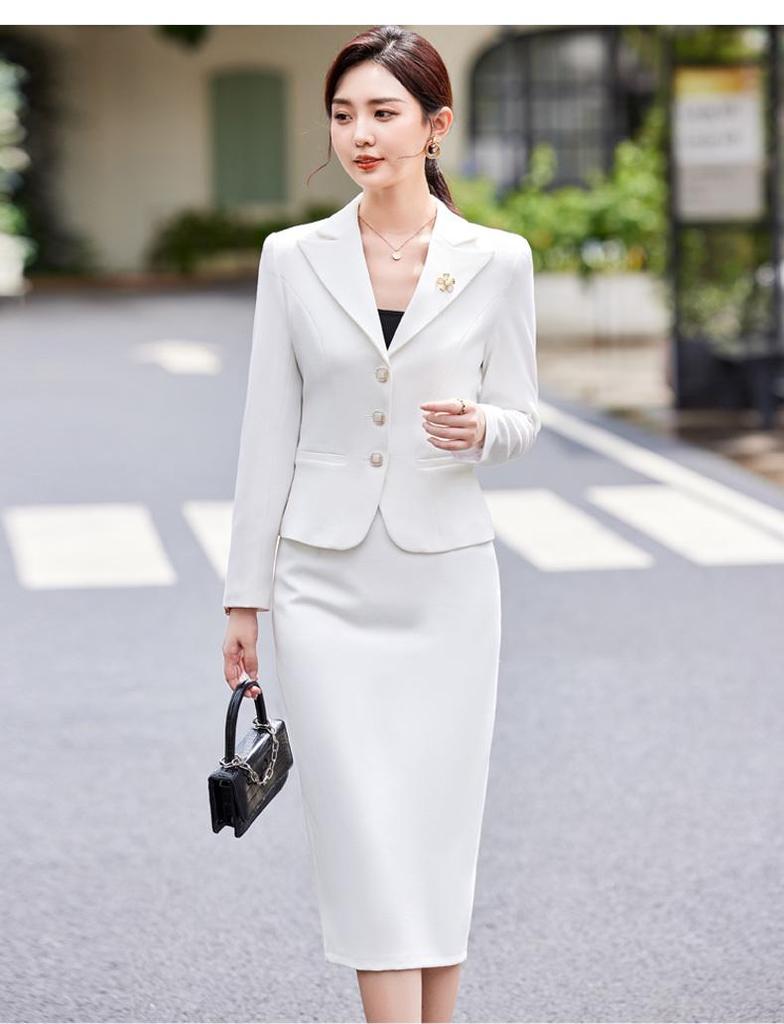 Busaron Damen Langarm Professioneller Anzug Rock für Vorstellungsgespräche und Verkaufsarbeit - Modell 89158