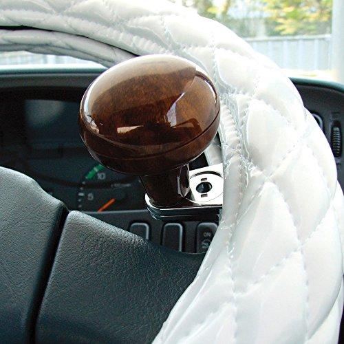 Tsuchiya Yac Car Accessories Handle Spinner, 2 Wood, Compatible with 28-34mm Handlebars, TS-212
