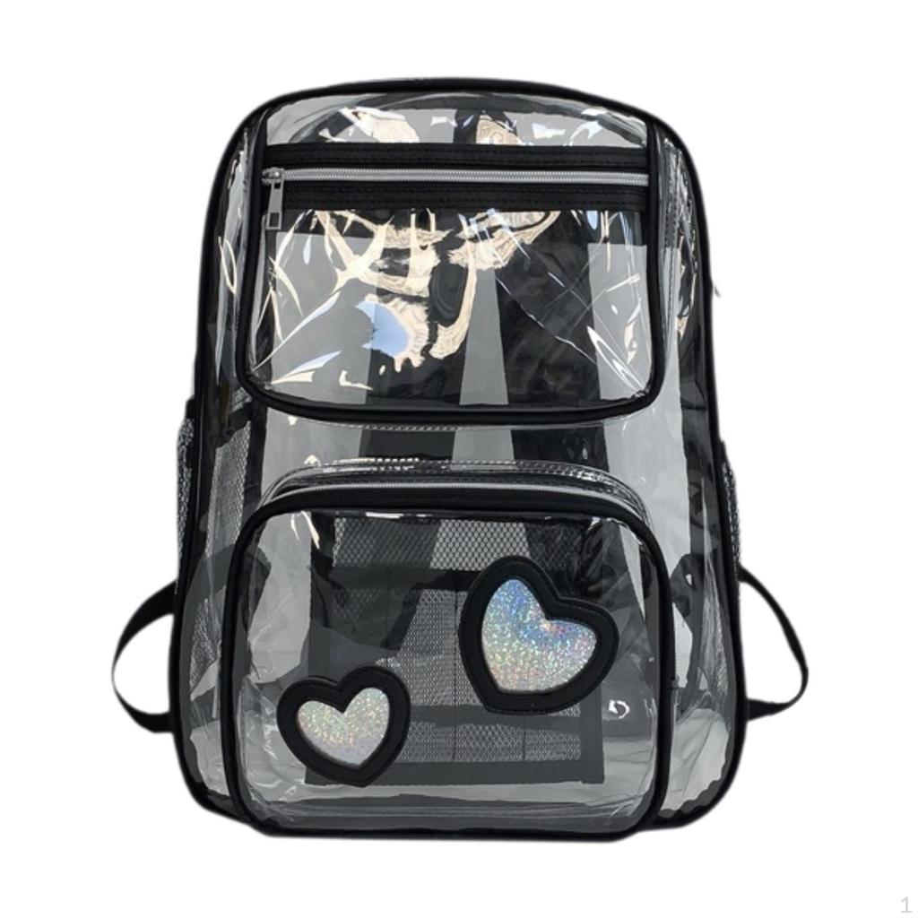 Clear Backpack Bookbag Gifts Waterproof Sturdy Kids Schoolbag PVC Transparent for Outdoor