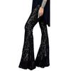 2025 Summer Women's High Waist Sequin Patchwork Wide-Leg Pants - European and American Casual Fashion Trend