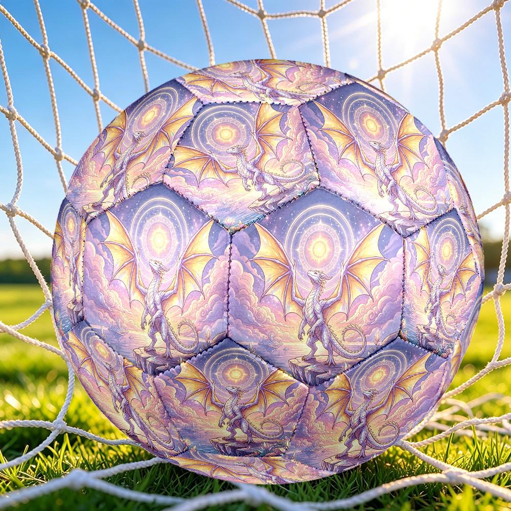 1pc Celestial Dragon Themed Soccer Ball, Size 5, Lightweight PVC Material, Outdoor Training Soccer Ball Gift. q62291