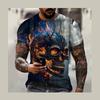 2025 Cross border Foreign Trade New 3D Printed Men's Round Neck Short Sleeve Casual T-shirt