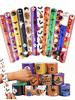 12-48 Pièces Fête d'Halloween Créatives Bracelets Fournitures Araignée Citrouille Fantôme Motif Bracelets Cadeaux de Fête d'Halloween Fournitures