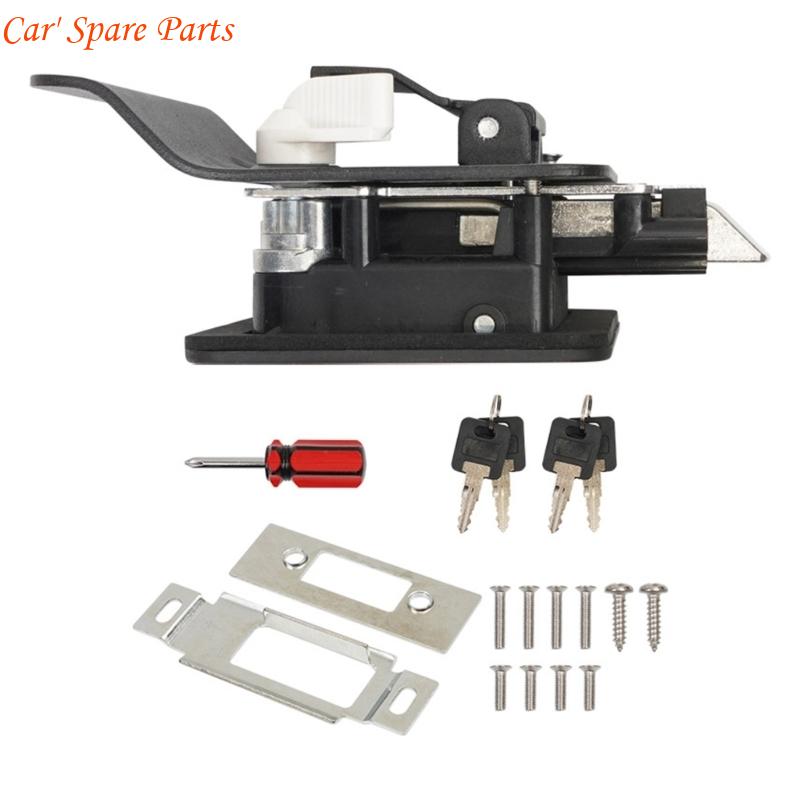 

Y4UA Campers Entry Door Lock Set with Secure Latches for Travel Horse Trailers, Easy to Install with Multiple Keys CN