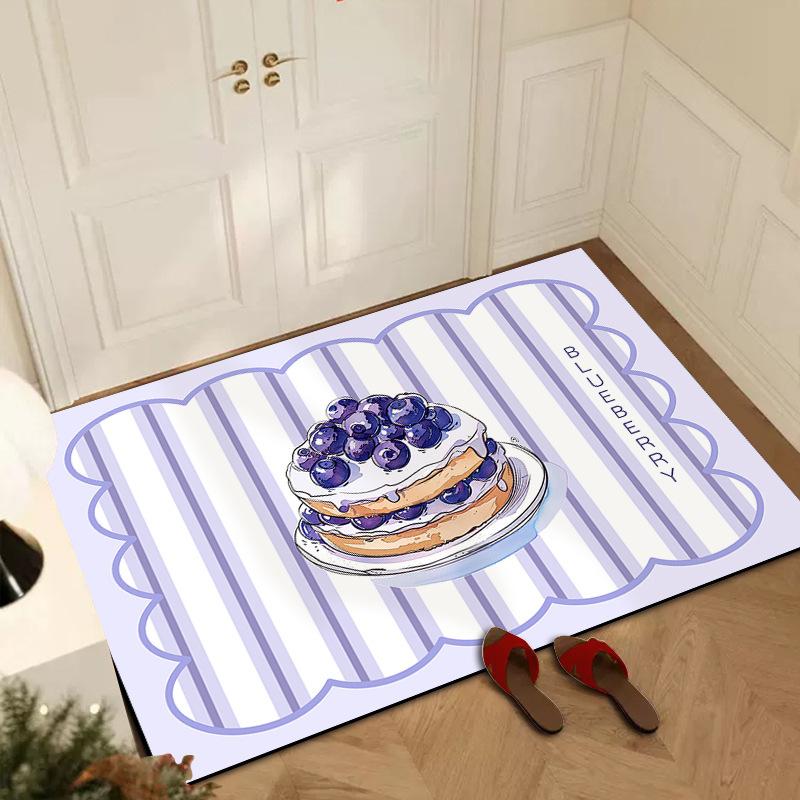 Bathroom Floor Mat Cute Dirt and Moisture Resistant Floor Mat Entry Mat Toilet Grid Absorbent Diatom Mud Quick Drying Mat