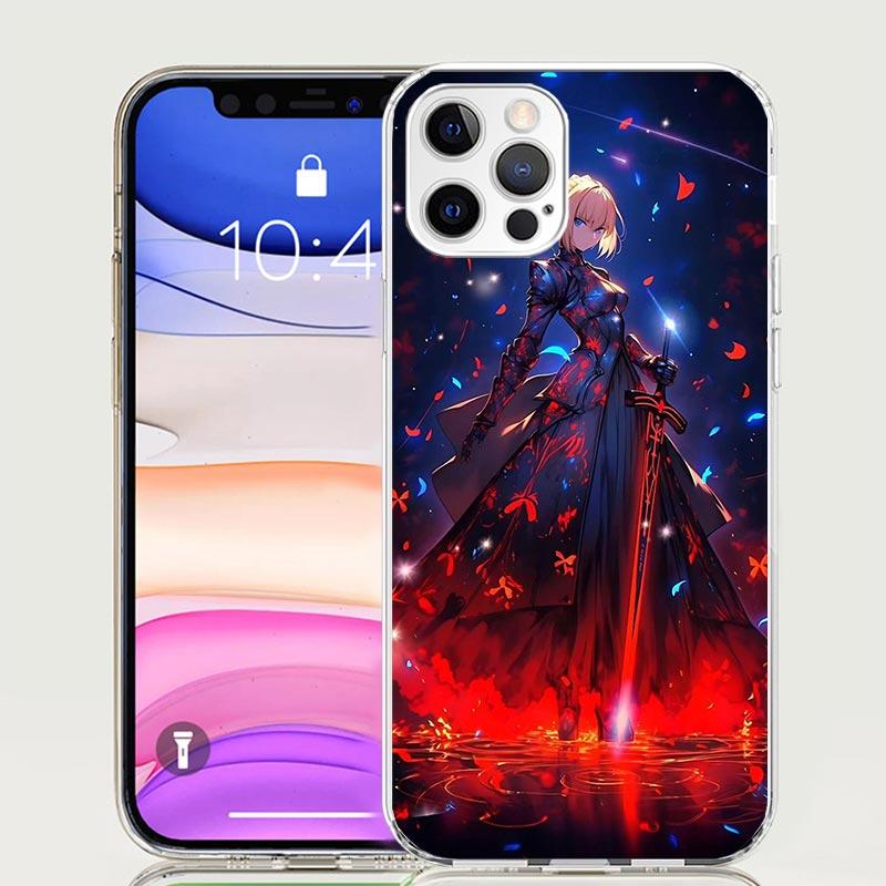 Fate Zero Stay Night Saber Phone Case For iPhone 17 Air 16 15 Plus 11 14 Pro Max 13 Mini 12 7 8 + SE Pattern Art Customized Cove
