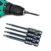 4pcs Screwdriver Bit 1/4 Hex Shank Magnetic Triangle Electric Hand Drill