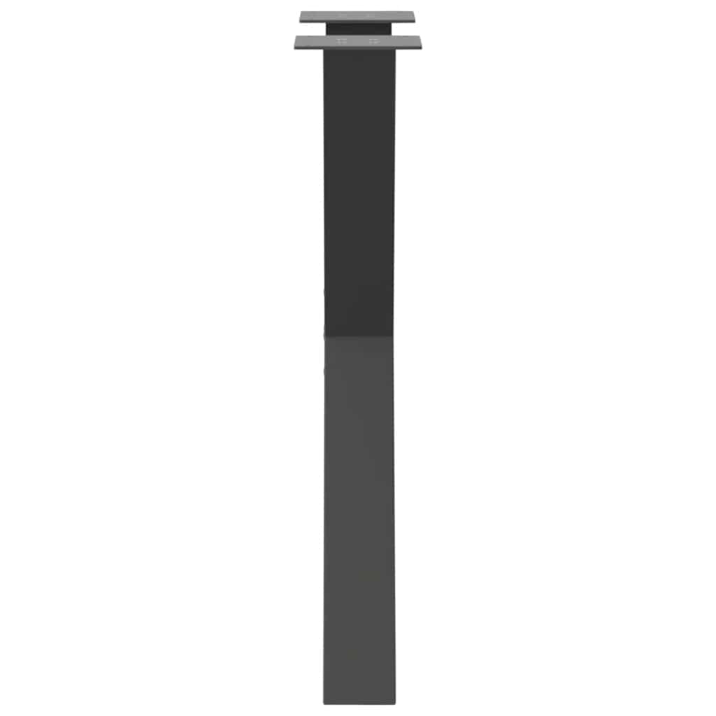 Vidaxl Dining Table Legs, 2 Pcs, Anthracite, 60X(72-73) Cm, Steel