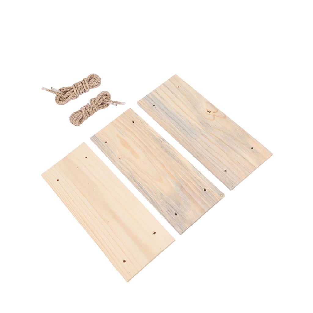 3 Pack Wooden Wall Shelf Set Floating Shelves for Bedroom Bathroom Kitchen Storage with Rope Easy Installation Holds Wall Hanging Rack