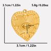 6pcs Real Gold Plated Sun Moon Star Charm Cross Stainless Steel Charms For Jewelry Making Supplies Flower Heart Handmade Pendant
