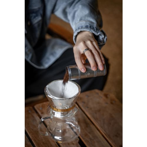 Camping Moon Camping Coffee Canister, 2-Tier, CNC-Cut, Duralumin, CC-50-H