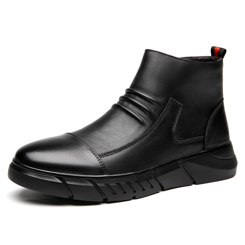 Herbst- und Winter Herrenstiefel Schneestiefel Freizeitschuhe Herren Reißverschluss Workwear Schuhe Herren Chelsea Kurzstiefel