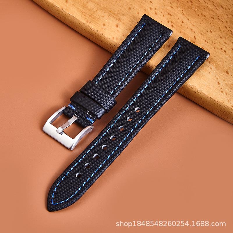 Nylon Sticker Leather Strap Suitable 19/21/23 Mm Smart Strap Bracelet Soft Strap