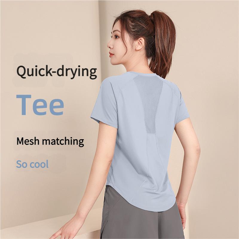 

Quick Dry Athletic Wear T-Shirt Breathable Yoga Running Wear Gym Athletic Wear Comfortable Fit Polyester Spandex Blend S білий