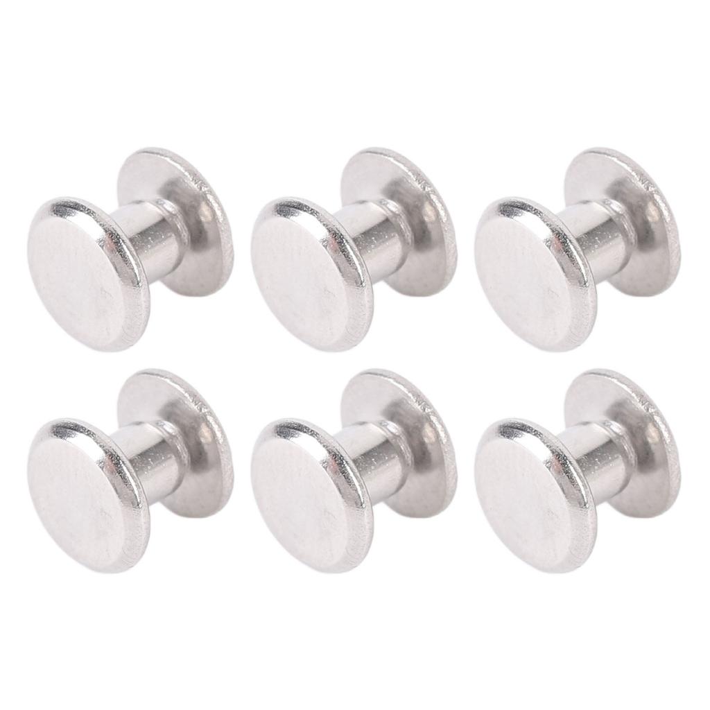 100 Sets Rivet and Screw Stainless Steel M2.5 Flat Round Head Rivet Fastener Set for Leather Crafts Clothing Decoration