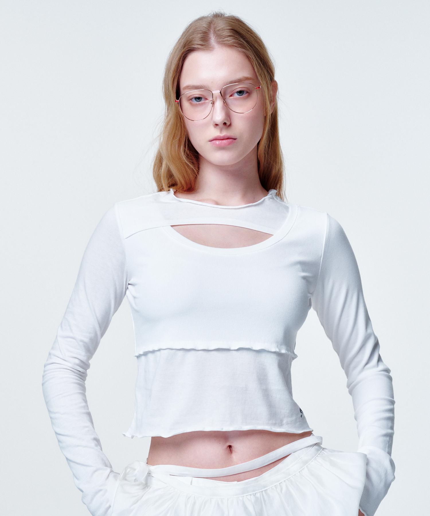 2113 Studio Cross Cut Long Sleeve White White