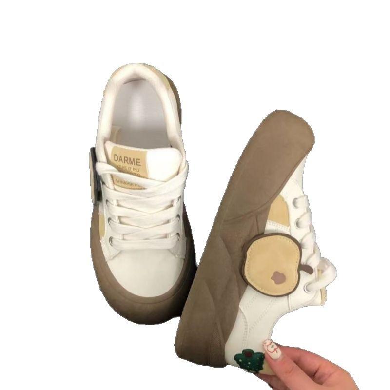 Niche fashion platform women's board spring new shoes fashion versatile white shoes casual bread shoes women