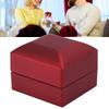Ring Box Square Ring Jewelry Earring Coin Box with LED Light for Wedding Engagement