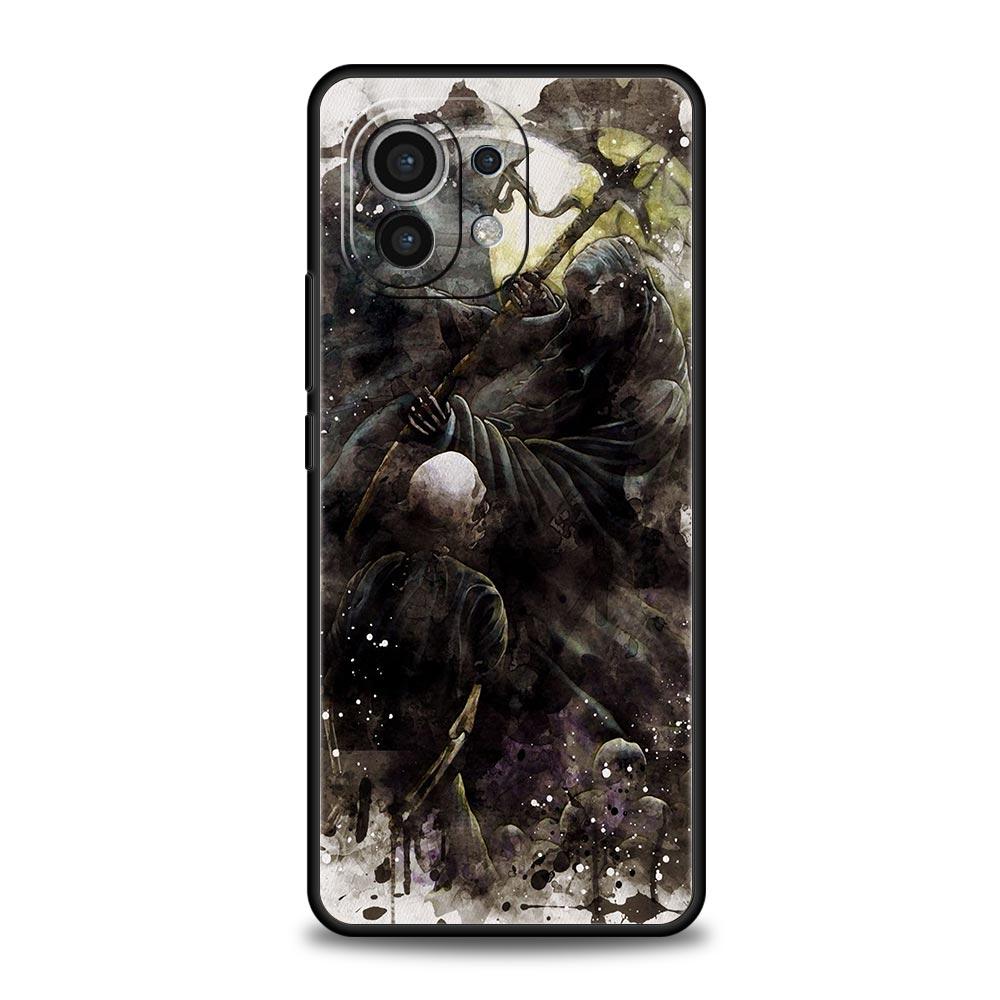 Чехол для телефона Xiaomi Poco X4 X3 NFC F3 F4 M3 M4 Mi Note 12T 10 11 Ultra 11T 13 Pro 10T 12 Lite 9T 5G Grim Reaper Череп Скелет Xiaomi 12T