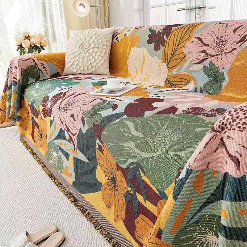 Amerikanischer Retro-Pastoralstil Einteiliger Sofabezug Staubdicht Rutschfest Dekoration Zuhause Sofa Handtuch Sommer Universelle Sofabezüge