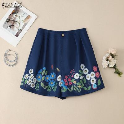Women Summer Loose Floral Print Casual Short Pants
