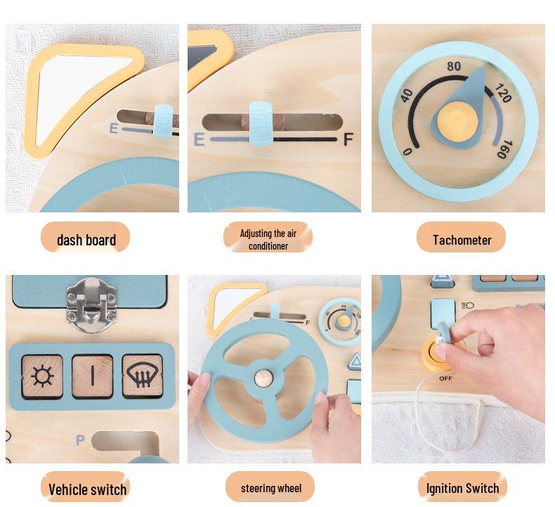 Montessori Baby Busy Box: Wooden Fine Motor Skill Toys for 1-3 Years