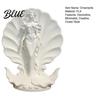 3D Printed Resin Figurine Mermaid Shell Desktop Ornament Ocean Style Standing Entrance Hall Table Decor Sculpture Minimalist for Home Office