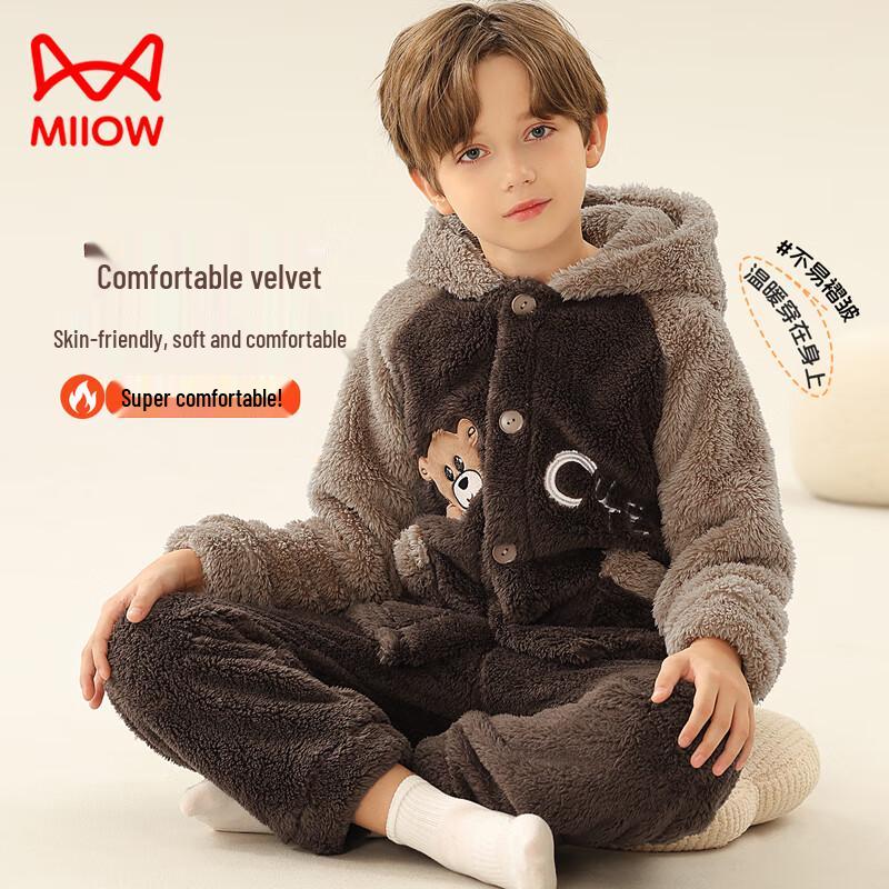 Miiow Boys  Fleece-Lined Winter Pajama Set 160
