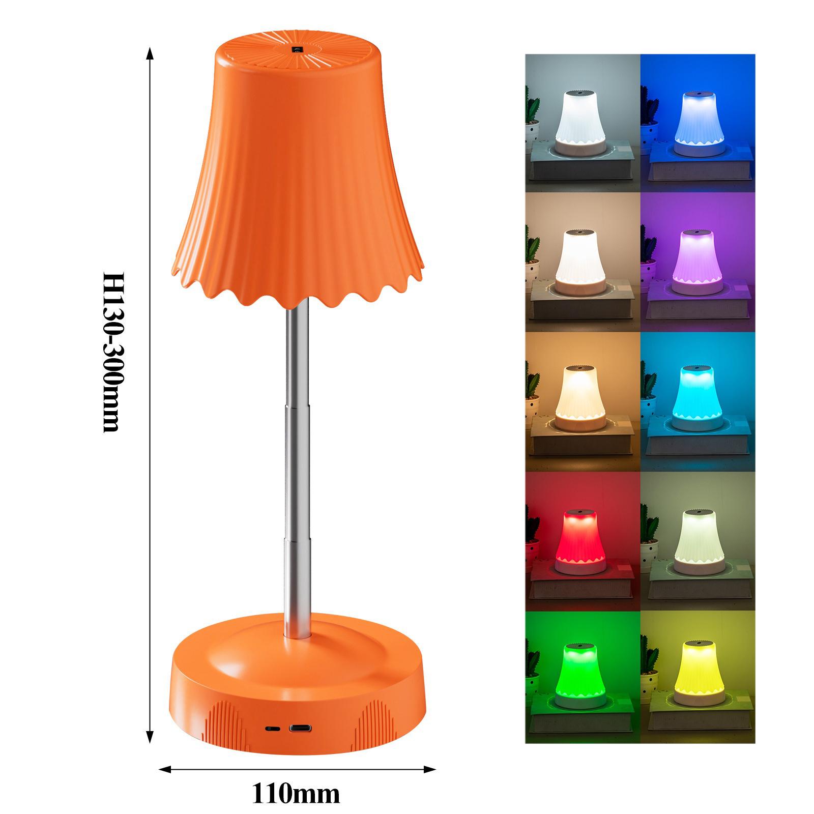 

GGbingo Strectchable RGB LED Night Lamp Hand Gesture Sensor Creative Night Light Dorm Room Bedside Lamp USB Charging 2600mah USB Plug оранжевый