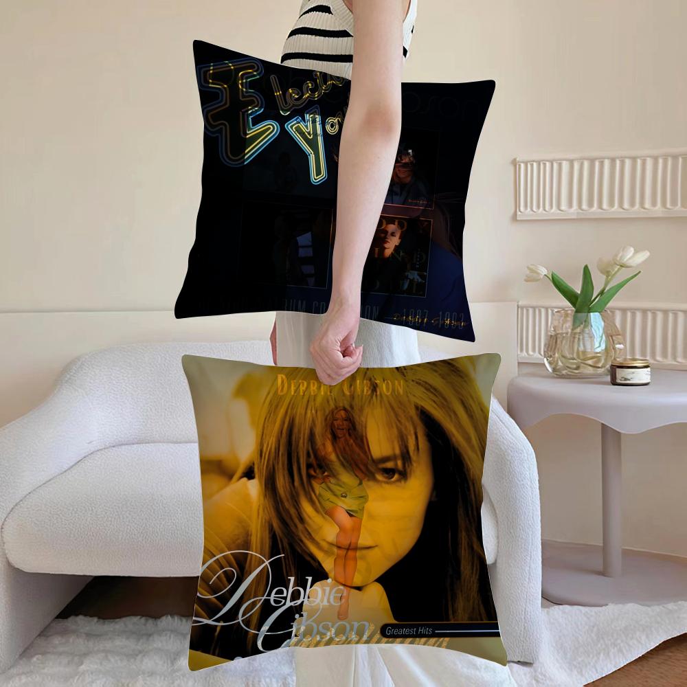 Debbie Gibson Pillow Case Anti-dustmite Pillowcase Invisible zipper silky short plush Sofa cushion cover