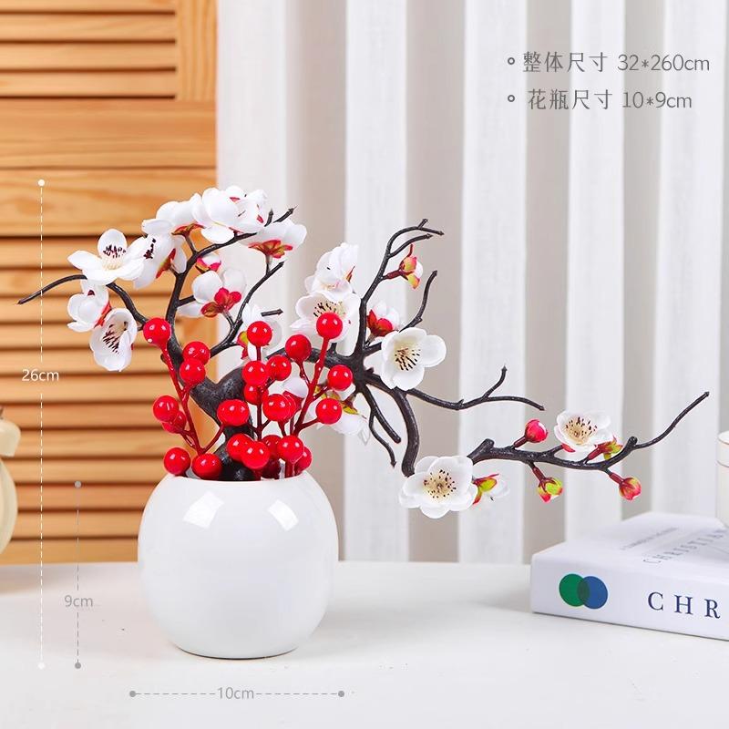 

Living room dining table flower pendulum plum blossom ornament potted plant ornament