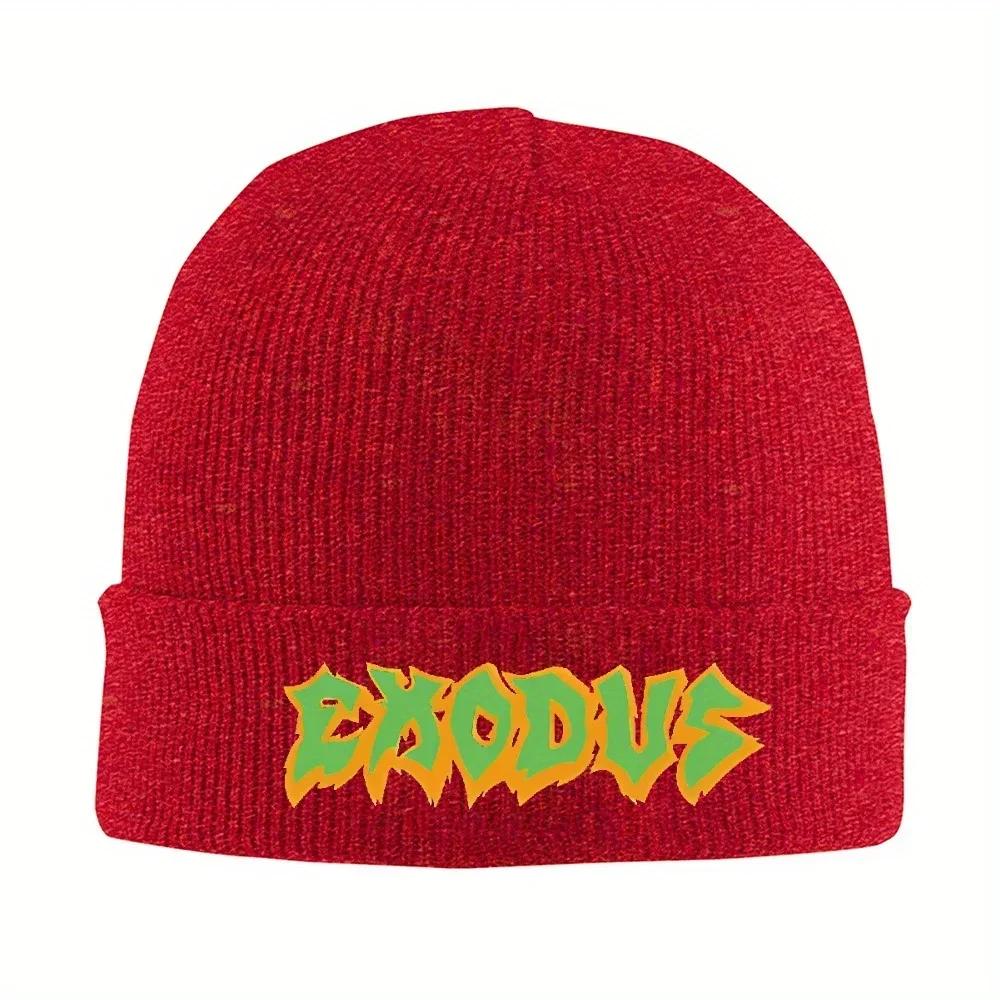New Pc Thrash Metal Style Exodus Band Bonnet Hats Beanie Hats Custom Knit Hat Spring Trendy Unisex Women Gym Elastic Cap