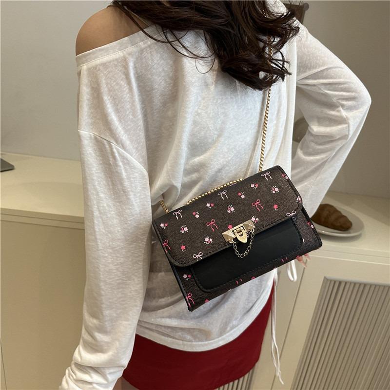 Fashion Crossbody Shoulder Bag Fresh Cherry Printing New Spring Cute Trend Sweet Small Square Bag