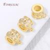 18K Gold Plated Pendant Bail Connectors For Jewelry,Brass Bail Beads Spacer,DIY Necklace Making Accessories,Tube Bail Beads