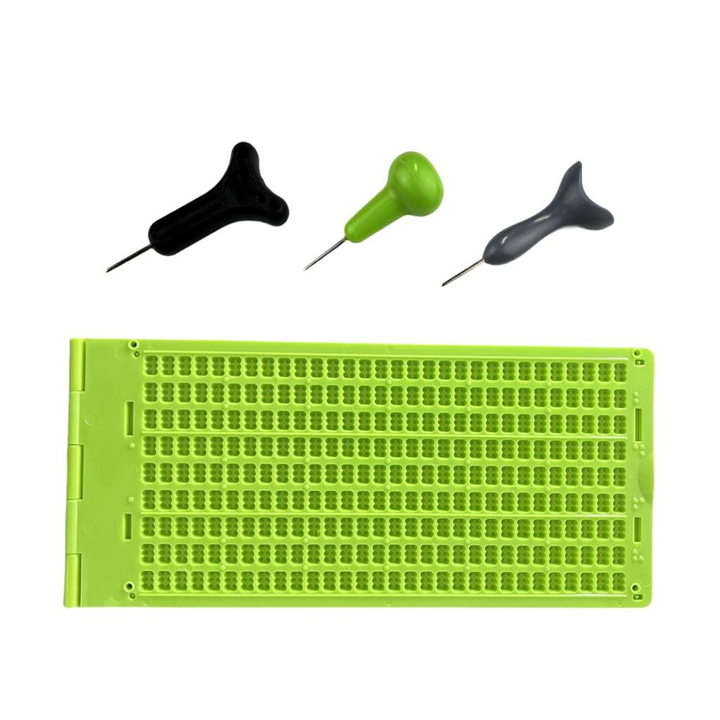 Braille Writing Slate For Beginners With 3 Stylus Portable Gifts Fingerboard Learning Supplies Braille Slate And Stylus Kit