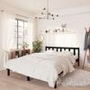 VidaXL Bed Frames Black Solid Pine Wood 135x190 Cm Double 810061
