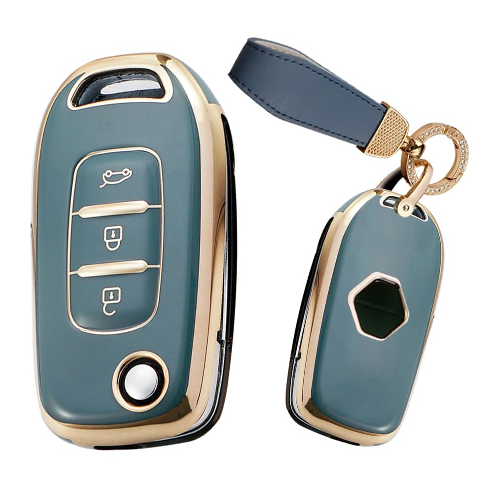 

[TECART] Чехол для ключа Renault Key Cover Key Holder Smart Key Case Совместим с Renault Kando Capture Twingo Star Megane и т. д.. Чехол для смарт-ключа G