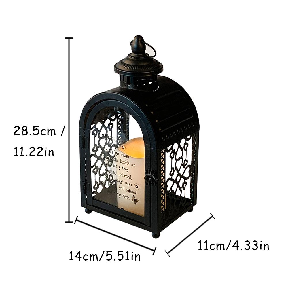 1PC Vintage Alphabet Candle Holder Lanterns Metal Candle Retro Black Iron Hanging Lantern with Door Weddings Home Decor
