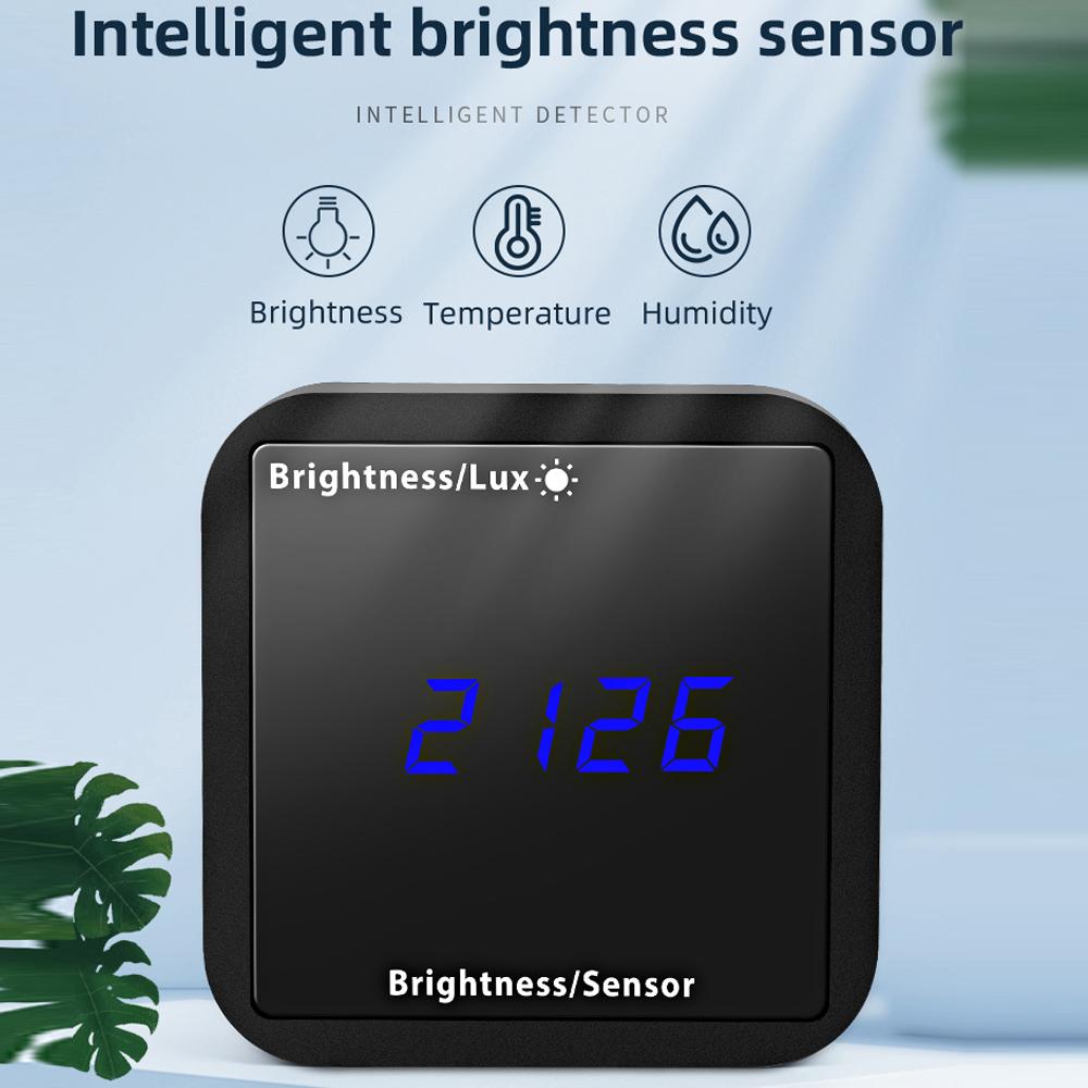 

Intelligent Light Detector Temperature & Humidity Sensor with LED Display Support APP Control Home Linkage Compatible with Home