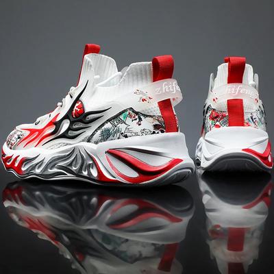 2024 Neue Herrenschuhe Sneaker Camouflage Fliegendes Gewebe Lagerfeuer Freizeit Laufschuhe